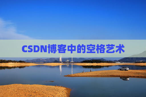 CSDN博客中的空格艺术